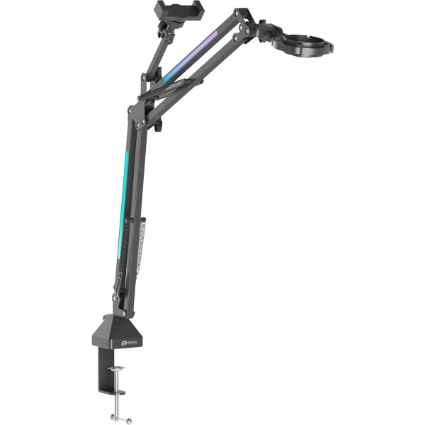 Фото - Стойка-пантограф для микрофона OfficePro SA730B RGB Black с держателем для смартфона
