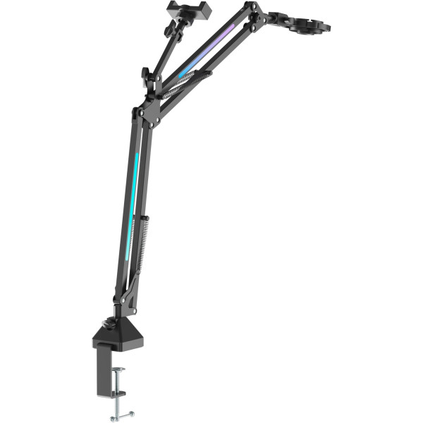 Фото - Стойка-пантограф для микрофона OfficePro SA730B RGB Black с держателем для смартфона