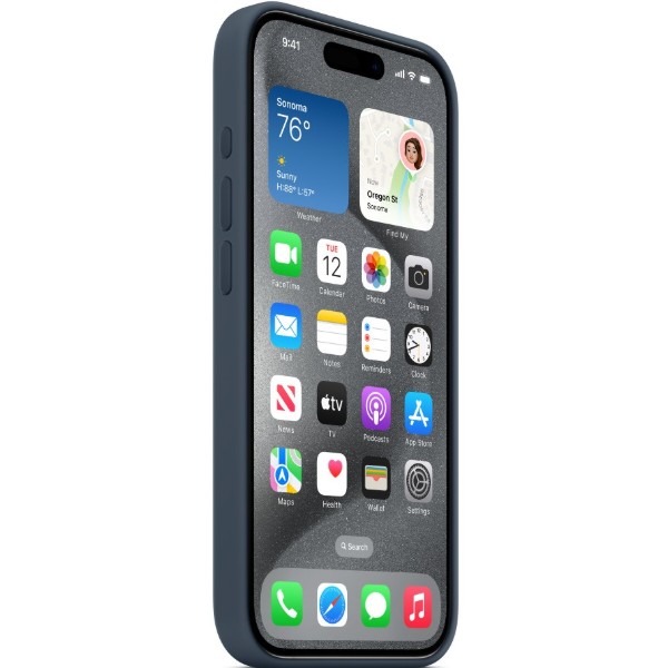 Фото - Чехол для смартфона Apple Silicone Case with MagSafe iPhone 15 Pro Storm Blue (MT1D3)