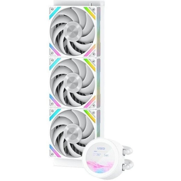 Фото - Водяна система охолодження SAMA Q70 360 (Q70-WHWAYNO3-G) White