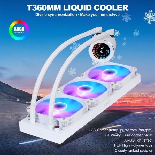 Фото - Водяна система охолодження SAMA T360mm White