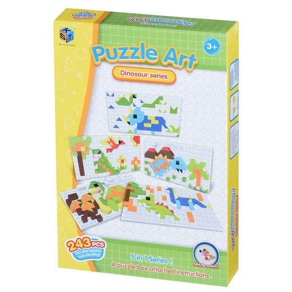 Фото - Пластиковая мозаика Same Toy Puzzle Art Dinosaur Serias 243 эл. (5991-5Ut)