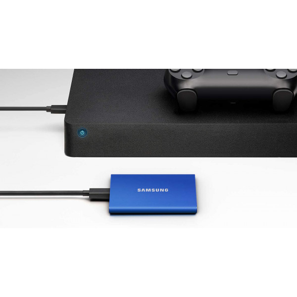 Фото - SSD-накопитель внешний Samsung T7 Blue 1 TB (MU-PC1T0H/WW)