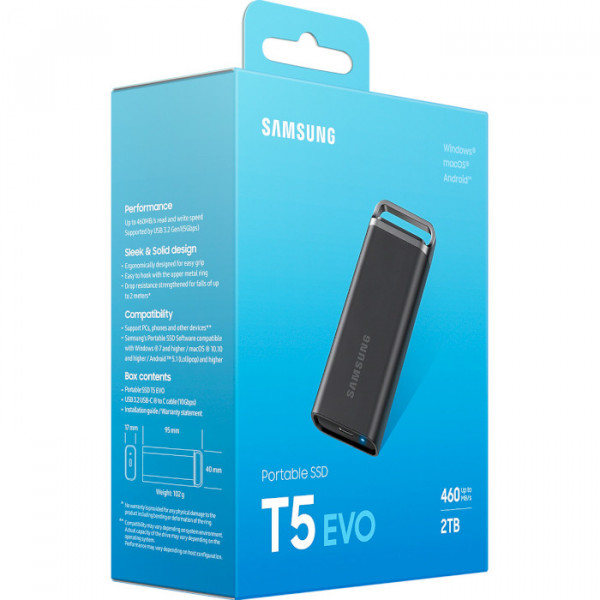 Фото - SSD-накопитель внешний Samsung USB3.2 2TB EXT./T5 EVO (MU-PH2T0S/EU)