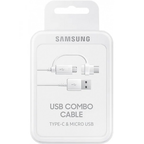 Фото - Кабель синхронізації даних Samsung USB Combo Type-C Micro USB 1.5m White (EP-DG930DWEGRU)