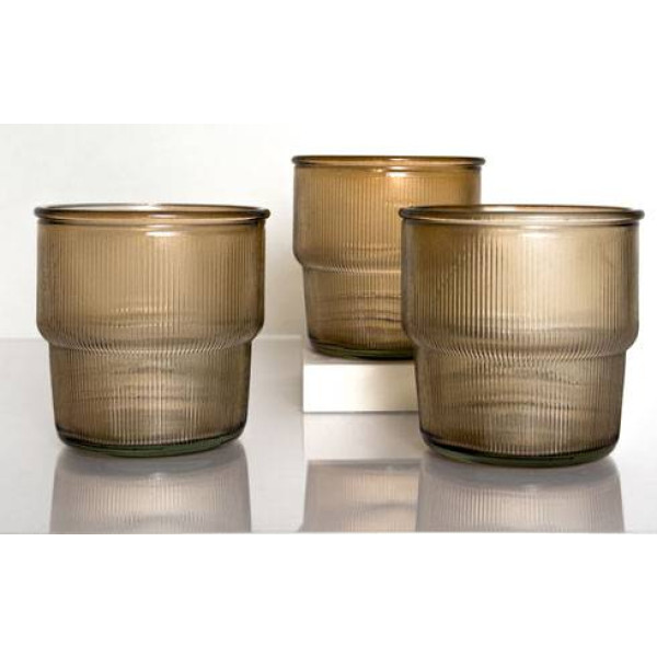 Фото - Склянка SAN MIGUEL RIBBED APILABLE 300 мл кориця (2415DB04)