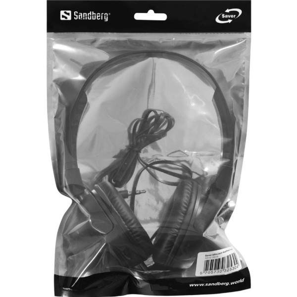 Фото - Наушники накладные проводные Sandberg Saver MiniJack HeadPhone Travel, 3,5мм Black (325-30)