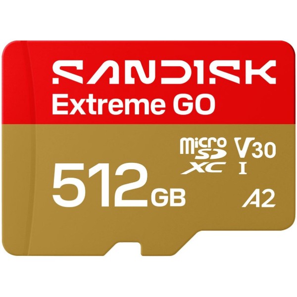 Фото - Карта пам'яті SanDisk Extreme GO SDXC 512GB UHS-I V30 A2 (SDSQXGN-512G-GN6MN)