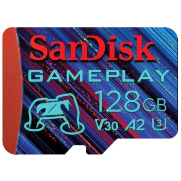 Фото - Карта памяти SanDisk microSDXC UHS-1 U3 GamePlay A2 128Gb class 10 V30 (SDSQXAA-128G-GN6XN)
