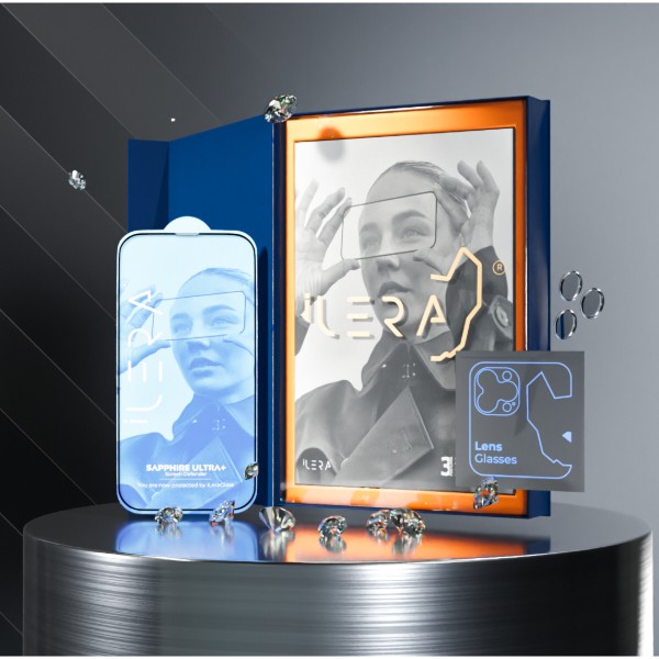 Фото - Защитное стекло для смартфона ILera Sapphire Ultra + Glass for iPhone 15 Pro Max (iLSPDL+15PrMx)