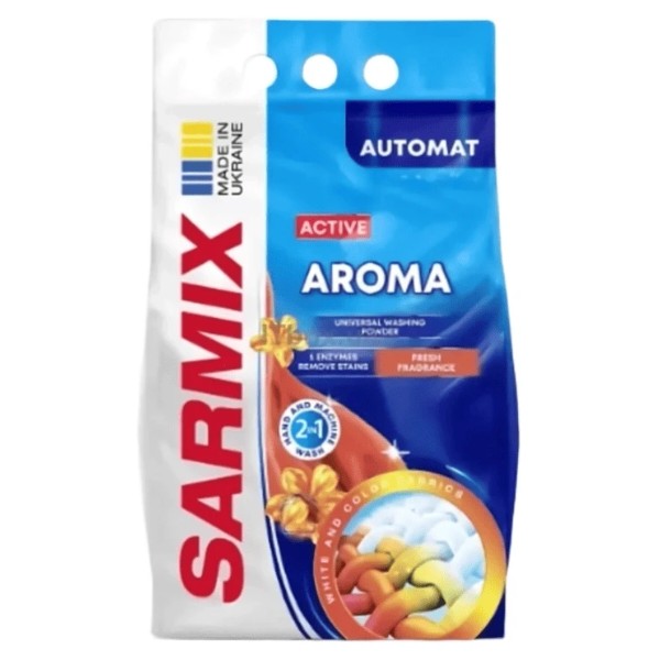 Фото - Стиральный порошок SARMIX Active Aroma 4 кг (4820268105714)