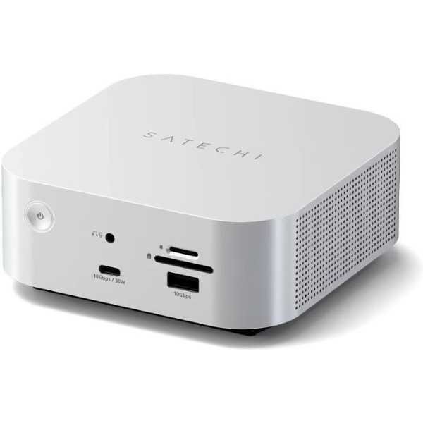 Фото - Хаб USB Satechi Thunderbolt 5 CubeDock Station with SSD Enclosure Silver (ST-DT5CES-EU)