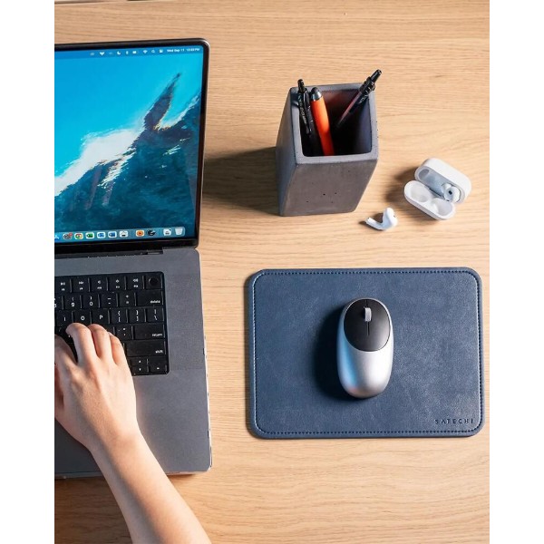 Фото - Коврик для мыши Satechi Vegan Leather Premium Mouse Pad Blue (ST-LMPB)