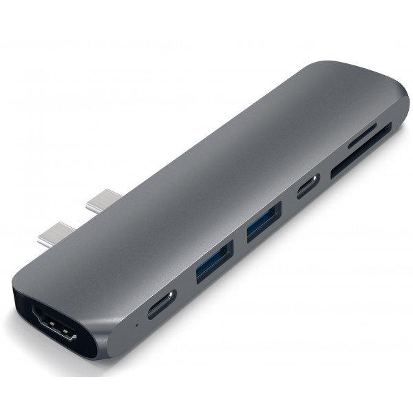 Фото - Хаб USB Satechi Aluminum Type-C Pro Hub Adapter Space Gray (ST-CMBPM)