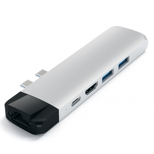 Фото - Хаб USB Satechi Aluminum Type-C Pro Hub Adapter with Ethernet Silver (ST-TCPHES)
