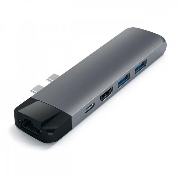 Фото - Хаб USB Satechi Aluminum Type-C Pro Hub Adapter with Ethernet Space Gray (ST-TCPHEM)