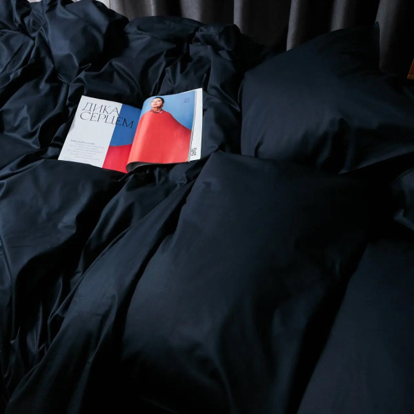 Фото - Комплект постільної білизни Moon&Star Satin Premium Black Velvet 200х220 (MS-820008483)