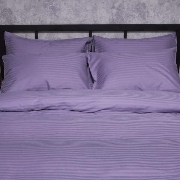 Фото - Комплект постільної білизни Moon&Star Satin Stripe Soft Lilac 200х220 (MS-820008694)