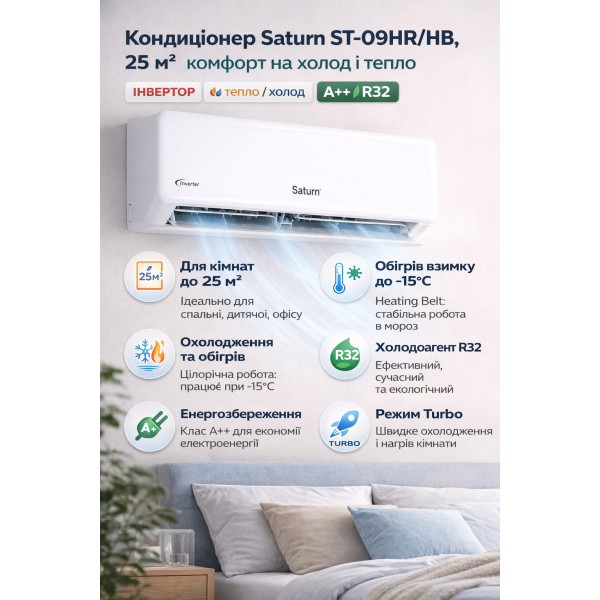 Фото - Кондиционер сплит Saturn ST-09HR/HB