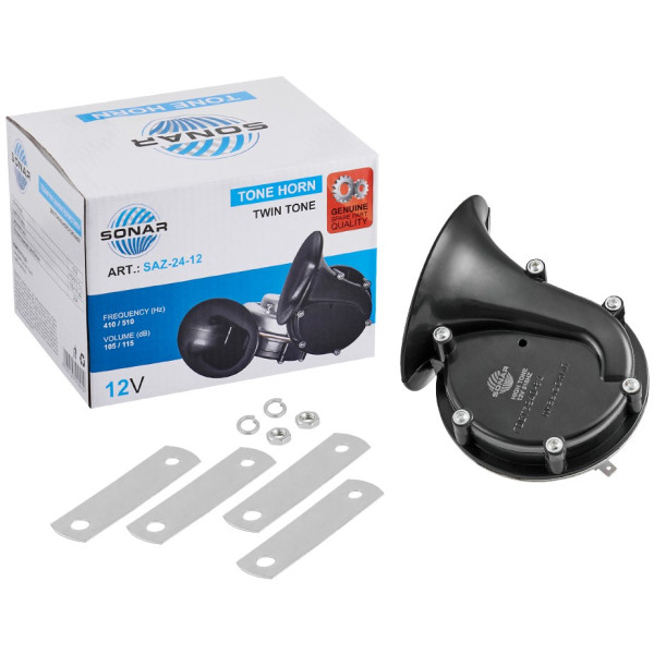 Фото - Сигнал автомобільний SONAR 12В 410Hz і 510Hz 2 шт. (SAZ-24-12)