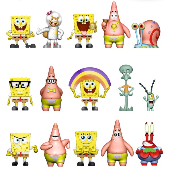 Фото - Ігрова фігурка-сюрприз Sponge Bob ГУБКА БОБ в асортименті (SB3D-2025)