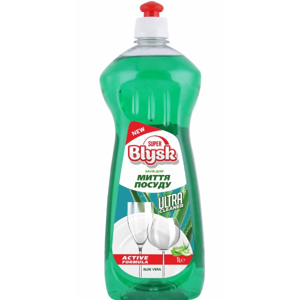 Фото - Засіб для ручного миття посуду Super Blysk Aloe vera 1 л (SB51141)