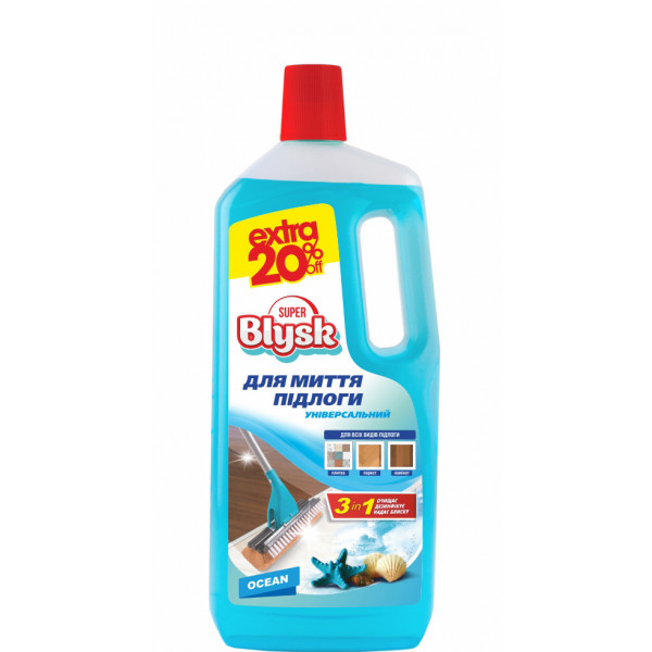 Фото - Засіб для чищення універсальний Super Blysk для миття підлоги Океан 1,5 л (SB51561)
