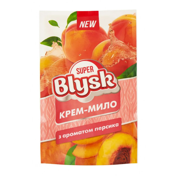 Фото - Рідке мило для рук Super Blysk Персик 460 мл дой-пак (SB52001)
