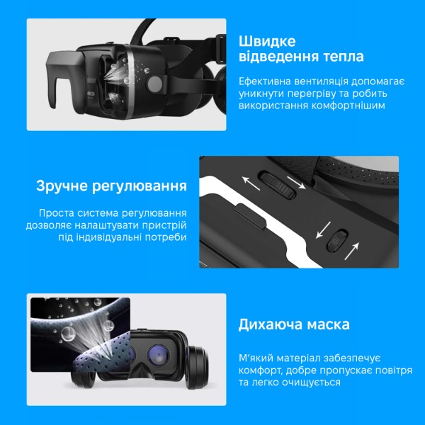 Фото - Окуляри віртуальної реальності Shinecon VR SC-G04DEA black + Джойстик Shinecon B01SC (SC-G04EA+SC-B01)