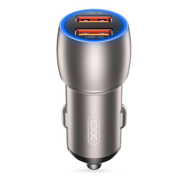 Фото - Автомобильное зарядное устройство XO QC 3.0 36W/2USB Black (СC52-BK)