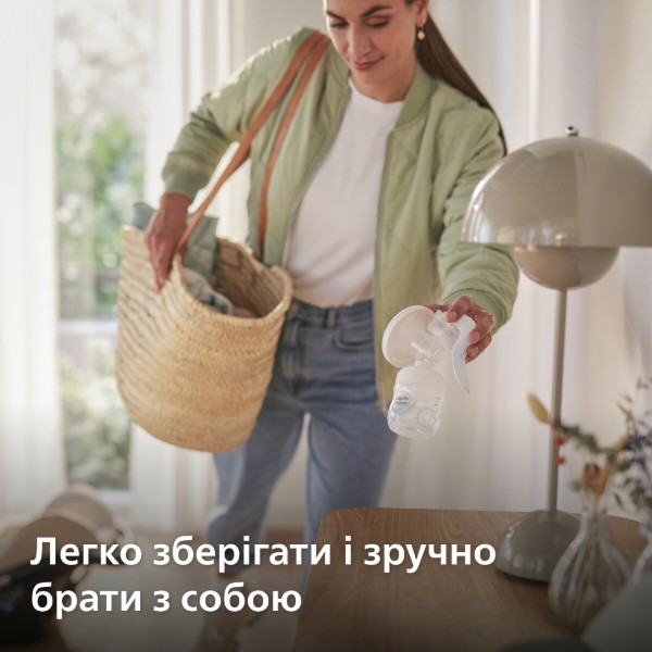 Фото - Механический молокоотсос Philips Avent с бутылочкой (SCF430/10)