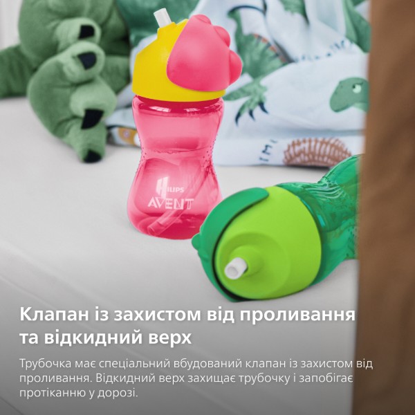 Фото - Поїльник-непроливайка дитячий Philips 12 мес. 300 мл Розовый (SCF798/02)