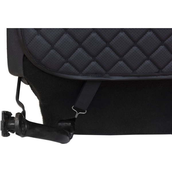 Фото - Накидка на спинку переднього сидіння автомобіля EVAtech ECO чорна з чорною ниткою, чорний кант SCFSBBB