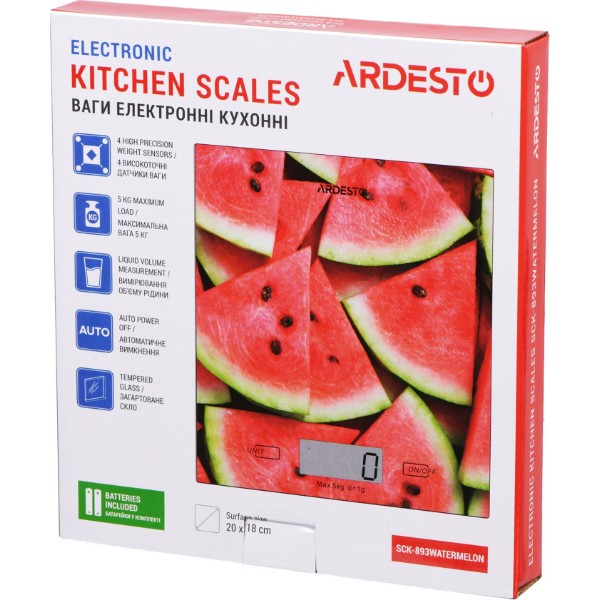Фото - Ваги кухонні ARDESTO SCK-893 Watermelon