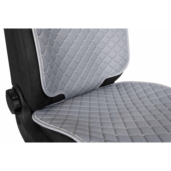 Фото - Комплект накидок під дитяче автокрісло та на спинку переднього сидіння автомобіля EVAtech ECO сіра з сірою ниткою, сірий кант SCKIDGGG