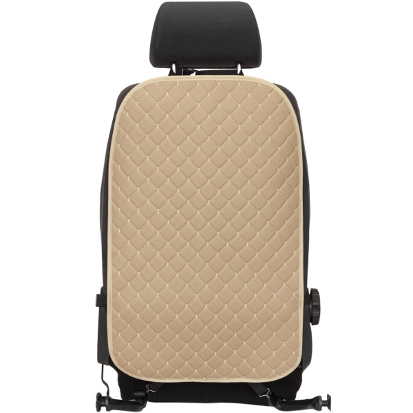 Фото - Комплект накидок під дитяче автокрісло та на спинку переднього сидіння автомобіля EVAtech ECO бежева з бежевою ниткою, бежевий кант SCKIDIII