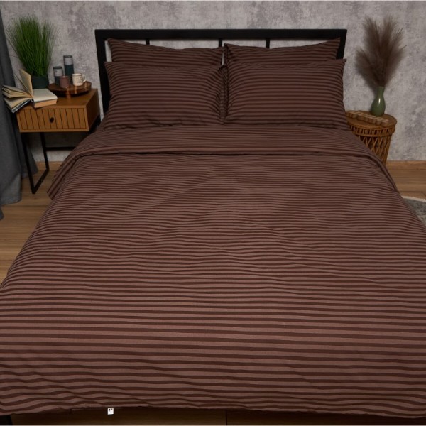 Фото - Комплект постельного белья Moon&Star Бязь Gold Люкс Espresso Lines 175х210 нав. 2х40х60 (MS-820009175)