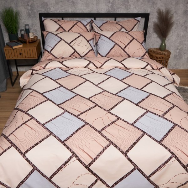 Фото - Комплект постільної білизни Moon&Star Бязь Gold Люкс Cozy Puzzle 175х210 нав. 2х70х70 (MS-820009037)