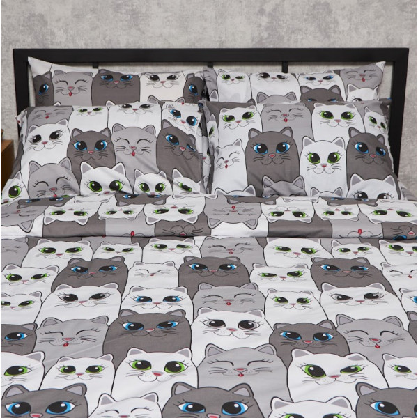 Фото - Комплект постільної білизни Moon&Star Бязь Gold Люкс Furry Friends 175х210 нав. 4х50х70 (MS-820009248)