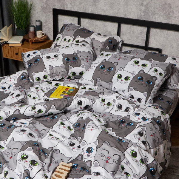 Фото - Комплект постільної білизни Moon&Star Бязь Gold Люкс Furry Friends 175х210 нав. 4х50х70 (MS-820009248)