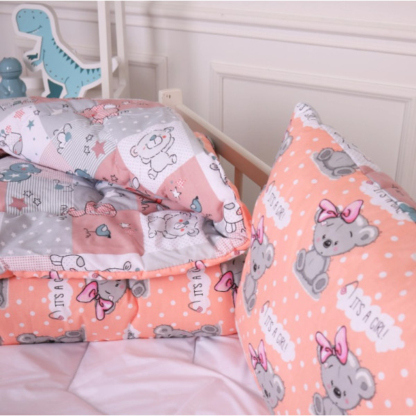 Фото - Одеяло детское зима MirSon антиаллергенное Kids Time 20-0028 Little girl Teddy 140х205 см EcoSilk (2200009664199)