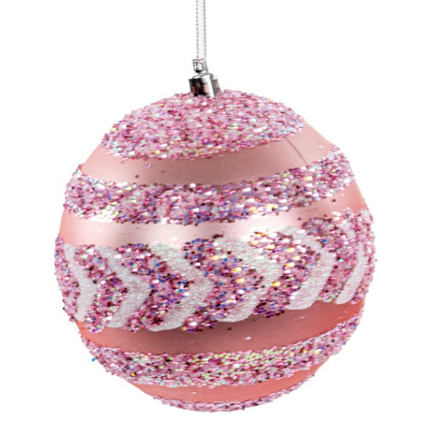 Фото - Набір ялинкових іграшок Lefard 8 шт. 10 см рожевий (822-038)