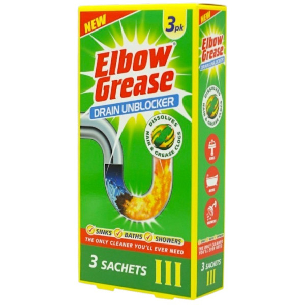 Фото - Засіб для чищення універсальний Elbow Grease Саше для прочищення труб 3х25 г (EGSFPC325)