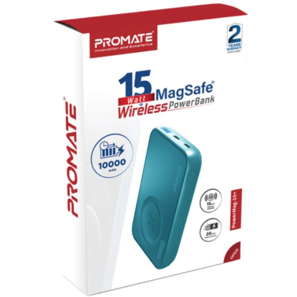Фото - Батарея мобільна Promate powermag-10+ 10000mAh Blue