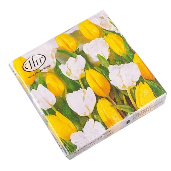 Фото - Серветки паперові Ideal Home Тюльпани 20 шт. 32x32 см (694-019)
