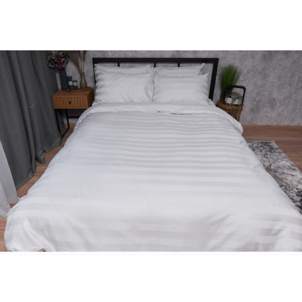 Фото - Комплект постільної білизни Moon&Star Satin Premium Royal White 160х220 нав. 2х50х70 (MS-820002949)