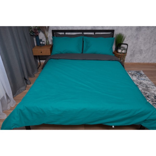 Фото - Комплект постільної білизни Moon&Star Бязь Gold Люкс Gray Green King Size 220x240 (MS-820002686)