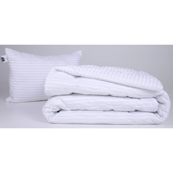 Фото - Ковдра демісезонна полуторна MirSon антиалергенна №179 Сolor Fun Line 17-0605 Stripe White Tencel 155х215 + нав. 2 шт. (2200010851410)