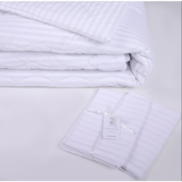 Фото - Ковдра демісезонна полуторна MirSon антиалергенна №179 Сolor Fun Line 17-0605 Stripe White Tencel 155х215 + нав. 2 шт. (2200010851410)