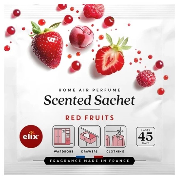 Фото - Ароматическое саше Elix Red Fruits для ящиков шкафа до 45 дней аромата (5907100190066)